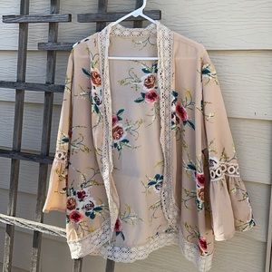 Woman’s floral cardigan